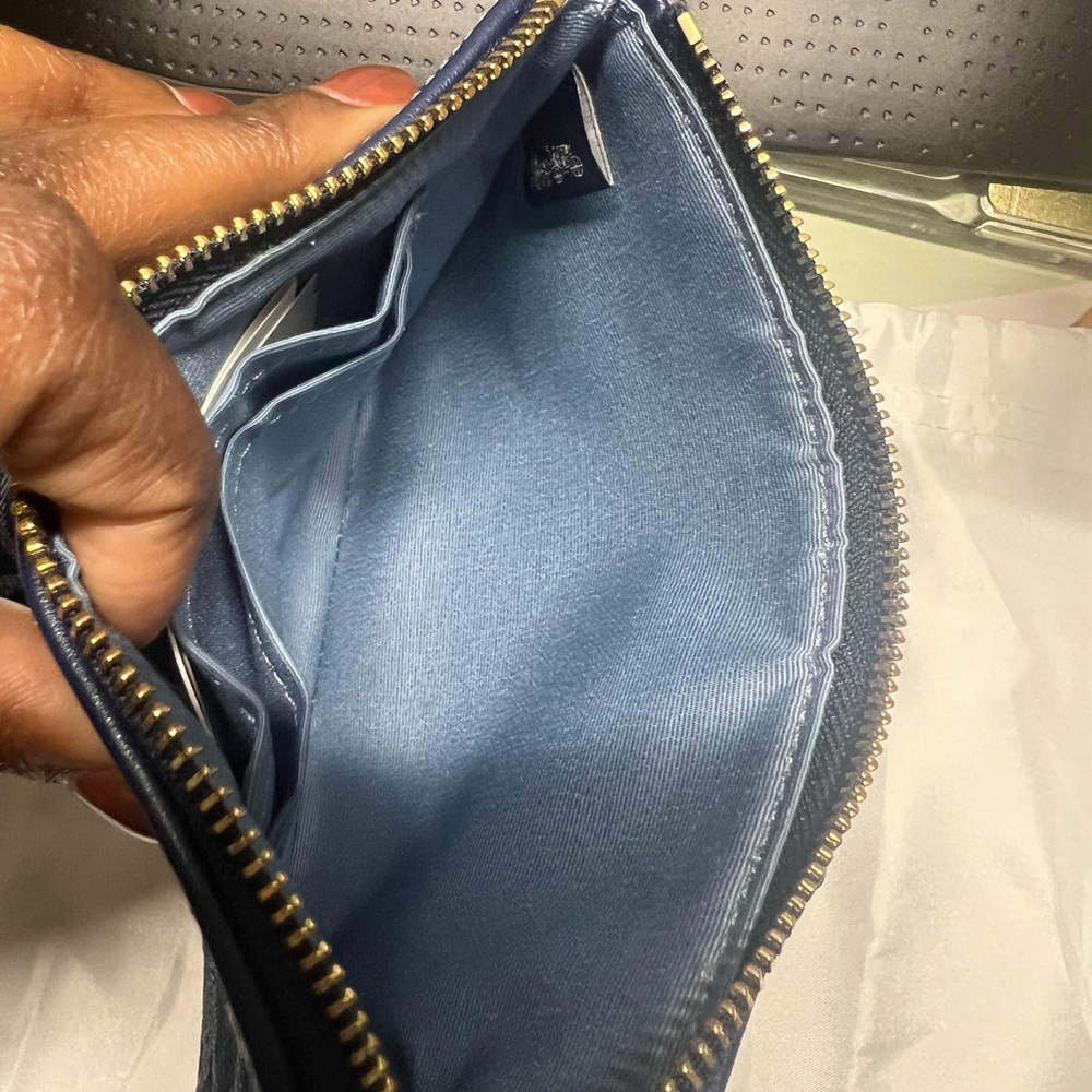 Coach Denim Signature Wristlet - Dark Blue - Picture 4 of 4